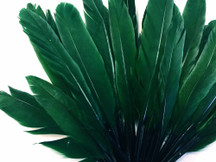 1/4 Lb. - Hunter Green Dyed Duck Cochettes Loose Wing Quill Wholesale Feather (Bulk)