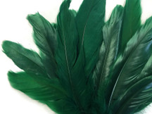 Dark green fluffy goose feathers