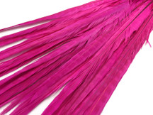 20-22" Hot Pink Long Ringneck Pheasant Tail Wholesale Feathers (Bulk)