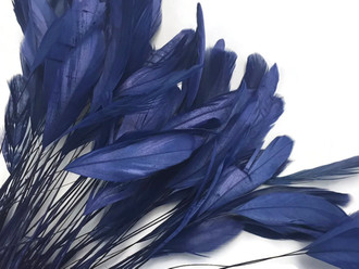Deep midnight blue eyelash feathers