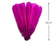 1/4 Lb - Hot Pink Turkey Pointers Primary Wing Quill Large Wholesale Feathers (Bulk)