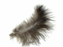 1 Pack - Natural Black Wild Turkey Marabou Short Down Fluff Loose Feathers 0.10 Oz.