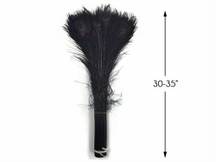 100 Pieces - 30-35" Black Bleached & Dyed Peacock Tail Eye Wholesale Feathers (Bulk) 
