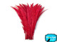Bright red slim feathers for crafts and floral
