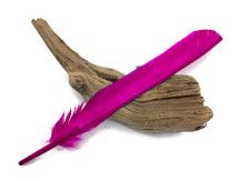 6 Pieces - Hot Pink Turkey Pointers Primary Wing Quill Large Feathers