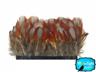 1 yard natural Temminck Tragopan breast body feather trim
