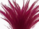 Maroon Deep Red Peacock Cut Shaped Feathers Wispy