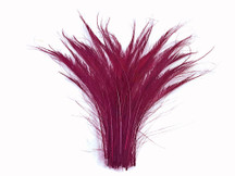 Maroon Dyed Cut Peacock Feathers Wispy for decorations, crafts, weddings.