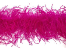 2 Yards - Hot Pink 3 Ply Ostrich Medium Weight Fluffy Feather Boa