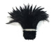 Black Solid Strung Fluffy Rooster Feathers for crafts, costumes, decoration