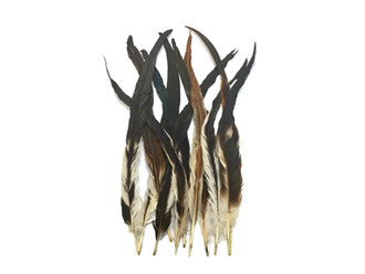 16-18" Natural Brown Mix Coque Tail Strung Feathers