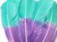 Beautiful lavender and mint dyed turkey feathers. These feathers are imitation eagle feathers. They are perfect for a themes party. little girls room, dream catchers, and mobiles.