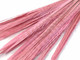 Long ringneck pheasant tail feathers in light pink. 20-22 inch feathers can be used in costumes, decor, fashion, floral arrangements.