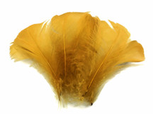 1/4 Lb - 2-3" Antique Gold Goose Coquille Loose Wholesale Feathers (Bulk)