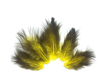 Solid Yellow and Black Rooster Chickabou Fluff Feathers