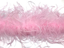 2 Yards - Light Pink 2 Ply Ostrich Medium Weight Fluffy Feather Boa