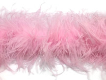 2 Yards - Light Pink 3 Ply Ostrich Medium Weight Fluffy Feather Boa