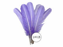 1/4 Lb - Lavender Turkey Tom Rounds Secondary Wing Quill Wholesale Feathers (Bulk)