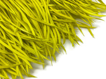 1 Yard - Neon Yellow Goose Biots Stripped Wing Wholesale Feather Trim