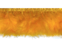 1 Yard - Golden Yellow Marabou Turkey Fluff Feather Fringe Trim