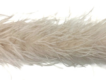2 Yards - Ivory 2 Ply Ostrich Medium Weight Fluffy Feather Boa