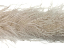 2 Yards - Ivory 3 Ply Ostrich Medium Weight Fluffy Feather Boa