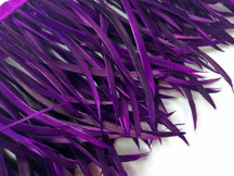 1 Yard - Purple Goose Biots Stripped Wing Wholesale Feather Trim