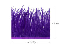 6 Inch Strip - Purple Ostrich Fringe Trim Feather