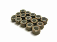 10 Pieces - Brown Silicone Micro Ring Beads For Feather Hair Extensions