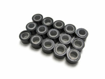 10 Pieces - Black Silicone Micro Ring Beads For Feather Hair Extensions