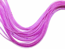 6 Pieces - XL Solid Lavender Thin Whiting Farm Rooster Hair Extension Feathers