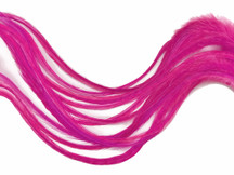 6 Pieces - XL Solid Hot Pink Thick Extra Long Rooster Hair Extension Feathers