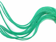 6 Pieces - XL Solid Mint Green Thick Extra Long Rooster Hair Extension Feathers