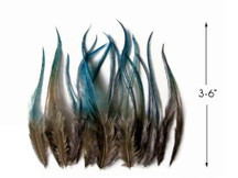 1 Dozen - Short Twilight Blendz Whiting Farm Rooster Hair Extension Feathers