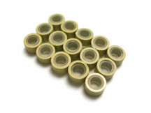 10 Pieces - Beige Silicone Micro Ring Beads For Feather Hair Extensions