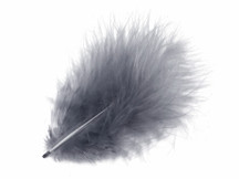 1 Pack - Silver Gray Turkey Marabou Short Down Fluff Loose Feathers 0.10 Oz.