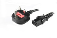 2M UK Wall Plug to IEC C13 Power Cable