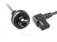 2M Wall Plug to Left Angle IEC C13 Power Cable