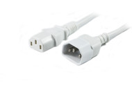 0.5M IEC C13 to C14 Power Cable in White