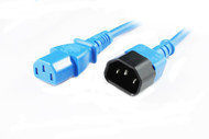 1M IEC C13 to C14 Power Cable in Blue