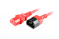 1M IEC C13 to C14 Power Cable in Red