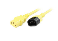 0.5M IEC C13 to C14 Power Cable in Yellow