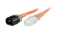 0.5M IEC C13 to C14 Medical Power Cable in Orange