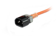 1M IEC C13 to C14  Medical Power Cable in Orange