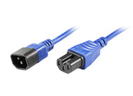 1.5M IEC C14 to C15 High Temperature Power Cable in Blue