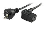 2M 10A Wall Plug to Right Angle IEC C19 Power Cable