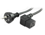 2M 15A Wall Plug to Right Angle IEC C19 Power Cable