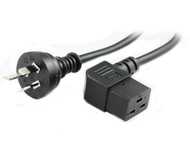 2M 15A Wall Plug to Right Angle IEC C19 Power Cable