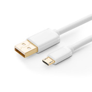 2M White 5V2A Micro USB 22AWG Sync/Fast Charging Cable