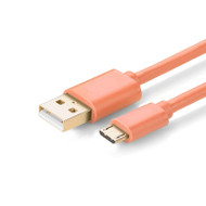 1M Orange 5V2A Micro USB 22AWG Sync/Fast Charging Cable